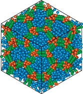 Graphical abstract: Molecular dynamics simulation of the mesophase behaviour of a model bolaamphiphilic liquid crystal with a lateral flexible chain