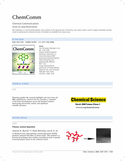 Contents and Chemical Science