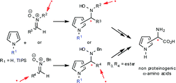 Graphical abstract: Efficient stereoselective nucleophilic addition of pyrroles to chiral nitrones