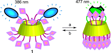 Graphical abstract: Dual emission of a bis(pyrene)-functionalized, perbenzylated β-cyclodextrin