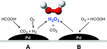 Graphical abstract: Direct generation of hydrogen peroxide from formic acid and O2 using heterogeneous Pd/γ-Al2O3catalysts