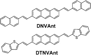 Graphical abstract: Organic thin-film transistors based on 2,6-bis(2-arylvinyl)anthracene: high-performance organic semiconductors