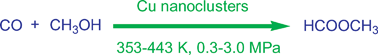 Graphical abstract: Liquid-phase synthesis of methyl formatevia heterogeneous carbonylation of methanol over a soluble copper nanocluster catalyst