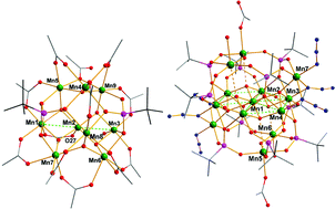 Graphical abstract: Synthesis and characterization of nona- and trideca-nuclear manganese phosphonate clusters