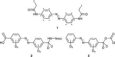 Graphical abstract: Synthesis, characterization and applicability of three isotope labeled azobenzene photoswitches