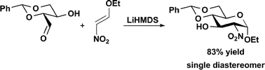 Graphical abstract: Stereocontrolled synthesis of fully functionalized d-glucosamine monosaccharidesvia a domino nitro-Michael/Henry reaction