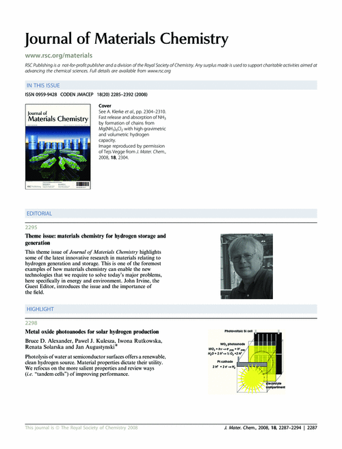 Contents Journal of Materials Chemistry (RSC Publishing)