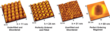 Graphical abstract: Control of morphology in pattern directed dewetting of thin polymer films