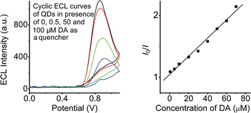 Graphical abstract: Dopamine detection based on its quenching effect on the anodic electrochemiluminescence of CdSe quantum dots