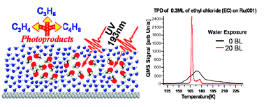 Graphical abstract: Photochemistry of ethyl chloride caged in amorphous solid water