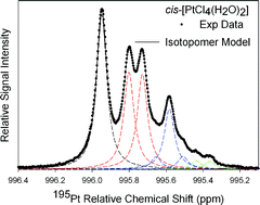 Graphical abstract: 195Pt NMR isotopologue and isotopomer distributions of [PtCln(H2O)6 − n]4 − n (n = 6,5,4) species as a fingerprint for unambiguous assignment of isotopic stereoisomers