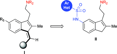 Graphical abstract: Indene-based scaffolds. Design and synthesis of novel serotonin 5-HT6receptor ligands