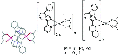 Graphical abstract: Synthesis, properties, and LED performance of highly luminescent metal complexes containing indolizino[3,4,5-ab]isoindoles