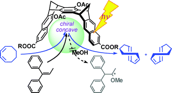 Graphical abstract: Supramolecular complexation and photochirogenesis with inherently chiral molecular clip: enantiodifferentiating photoisomerization of (Z,Z)-1,3-cyclooctadiene and polar photoaddition to 1,1-diphenylpropene