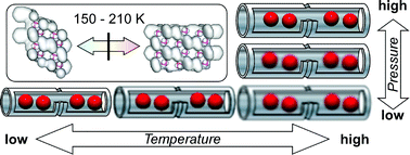 Graphical abstract: Structural susceptibility of gas inclusion crystal to external gas pressure and temperature: force guide role of channel