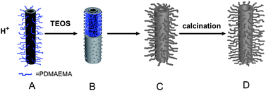 Graphical abstract: Preparation of hierarchical worm-like silica nanotubes