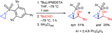 Graphical abstract: Lithiation-electrophilic trapping of N-sulfonyl-activated ethylene aziridines