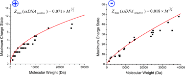 Graphical abstract: A simple model for exploring conformation of highly-charged electrosprayed single-stranded oligonucleotides