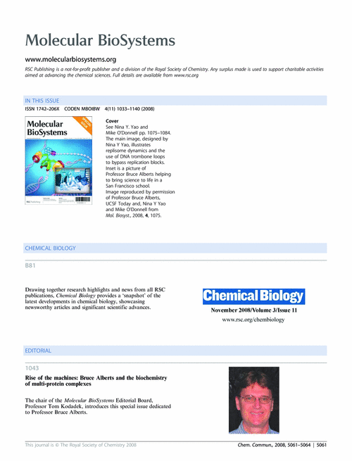 Molecular BioSystems issue 11 contents pages