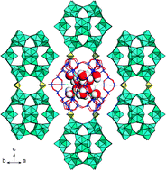 Graphical abstract: A unique self-assembled (H2O)16water cluster in an inorganic crystal host