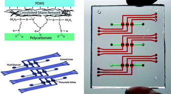 Graphical abstract: Plastic–PDMS bonding for high pressure hydrolytically stable active microfluidics