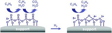 Graphical abstract: The role of lattice oxygen in the oxidative dehydrogenation of ethane on alumina-supported vanadium oxide