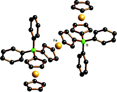 Graphical abstract: Electronic communication in oligonuclear ferrocene complexes with anionic four-coordinate boron bridges
