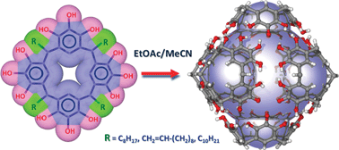 Graphical abstract: Guest molecule entrapment by both capsule and hydrocarbon sidechains in self-assembled pyrogallol[4]arenes