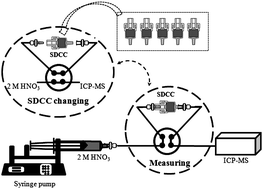 Graphical abstract: Determination of Fe, Cu, Ni, and Zn in seawater by ID-ICP-MS after preconcentration using a syringe-driven chelating column