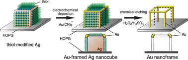 Graphical abstract: Electrochemical deposition of gold frame structure on silver nanocubes