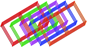 Graphical abstract: A novel polythreaded metal–organic framework with inherent features of different side arms and five-fold interpenetration