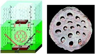 Graphical abstract: Construction of trimeric porphyrin-fullerene-porphyrin stacks within surface-derived pores of nano-scale dimensions
