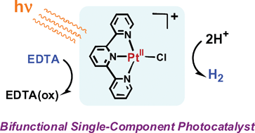 Graphical abstract: Photo-hydrogen-evolving activity of chloro(terpyridine)platinum(ii): a single-component molecular photocatalyst