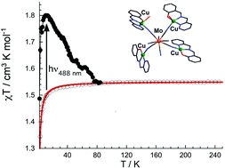 Graphical abstract: New photomagnetic cyanido-bridged CuII–MoIV oligonuclear complexes: slight modification of the blocking ligands induces different structures