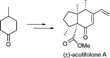 Graphical abstract: A concise total synthesis of (±)-acutifolone A