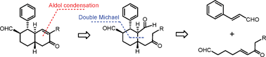 Graphical abstract: Enantioselective synthesis of highly functionalized octahydro-6-oxo-1-phenylnaphthalene-2-carbaldehydes via organocatalytic domino reactions