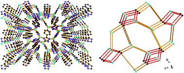 Graphical abstract: New (3,4)-connected intrinsically chiral topology observed in a homochiral coordination polymer from achiral precursors