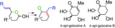 Graphical abstract: From vinylpyranoses to carbasugars by an iron-catalyzed reaction complementary to classical Ferrier carbocyclization