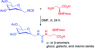 Graphical abstract: Synthesis of thiourea-tethered C-glycosyl amino acids viaisothiocyanate–amine coupling