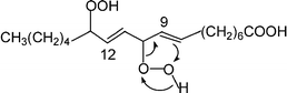 Graphical abstract: A non-radical mechanism for the rearrangement of linoleic acid dihydroperoxides