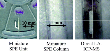 Graphical abstract: Pre-concentration of trace metals on centrifugal microfluidic discs with direct determination by laser ablation inductively coupled plasma mass spectrometry