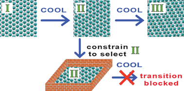 Graphical abstract: Polymorph selection in 2D crystals by phase transition blocking