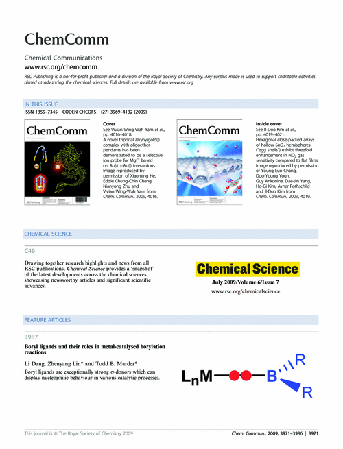 Contents and Chemical Science