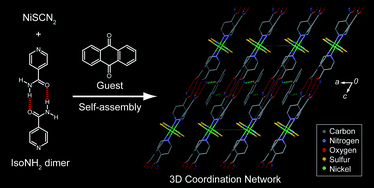 Graphical abstract: Combination between metal–ligand coordination and hydrogen bond interaction: a facile route for the construction of 3D coordination networks with the ability to include relatively large aromatic molecules