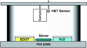 Graphical abstract: The role of water in the synthesis and performance of vapour phase polymerised PEDOT electrochromic devices