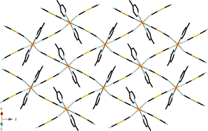 Graphical abstract: Unprecedented three-step spin-crossover transition in new 2-dimensional coordination polymer {FeII(4-methylpyridine)2[AuI(CN)2]2}