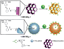 Graphical abstract: Functionalized monolayers on mesoporous silica and on titania nanoparticles for mercuric sensing