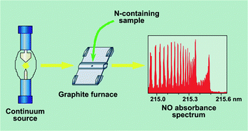 Graphical abstract: High-resolution continuum source molecular absorption spectrometry of nitrogen monoxide and its application for the determination of nitrate