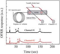 Graphical abstract: Rapid tandem-column micro-gas chromatography based on optofluidic ring resonators with multi-point on-column detection