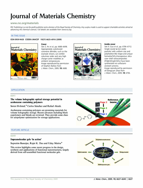 Contents Journal of Materials Chemistry (RSC Publishing)